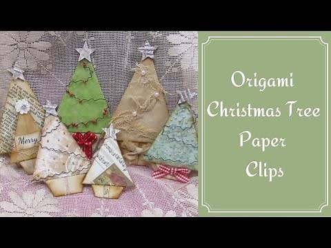 Origami Christmas Tree Paper Clips