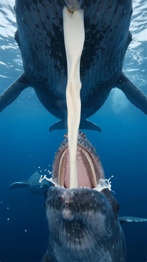 🐋💙 This Baby Blue Whale Is Growing Up Fast! 🌊Description