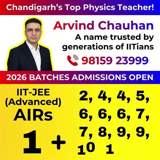 Best Physics Teacher for JEE & NEET in Chandigarh #jeemains #jeeadvanced #physics #neet