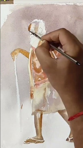 Watercolor Figure Tutorial #anupam_arts #watercolorpainting #art