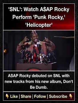 'SNL': Watch A$AP Rocky Perform 'Punk Rocky,' 'Helicopter'
