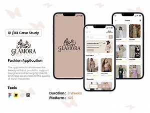 GLAMORA Fashion App UI/UX case study - lobna elshahat