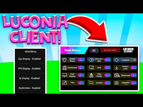 Luconia Client On Minecraft Bedrock! Keystrokes, Zoom, CPS, FPS Counter, Custom Crosshairs (1.19+)