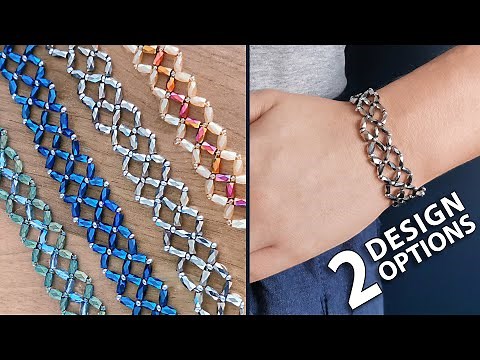 EASY Crystal Netted Bracelet Tutorial || DIY Beaded Bracelet Tutorial