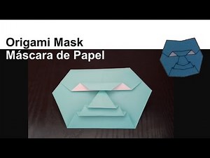 How to Make an Origami Paper Mask 🎭- Cómo Hacer una Máscara de Papel