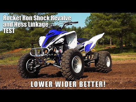 Raptor 700R Suspension Upgrade Rocket Ron Revalved Stock Shocks and Hess Linkage Test Review
