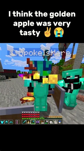 Golden apples cannot be THAT good bro 😭 🥀 Minecraft Unstable Smp #shorts #memes