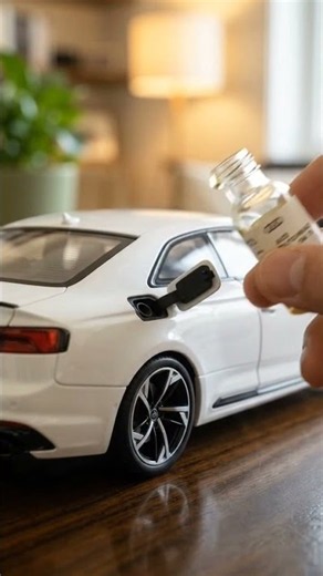 Miniature Audi RS 5 Gets Petrol & Star up! 🚘 ⛽️ #tinytorque #cars