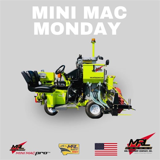 The Mini Mac is a game-changer in performance, efficiency, and reliability. Perfect for precision work, tight spaces, and heavy-duty results, the Mini Mac delivers big results in a compact package. #minimacpromonday #mrl #bystriperforstripers #roadstriping #markritelines | MRL Equipment Co., Inc.