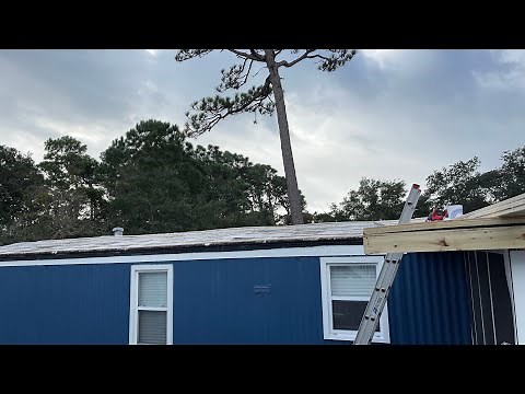 ( How To )Single wide trailer roofing in 20 minutes.