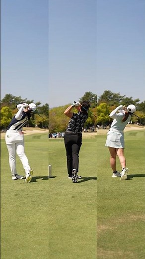 【竹田 麗央・岩井 明愛・佐久間 朱莉】スイングをスロー比較🎥｜富士フイルム・スタジオアリス女子オープン