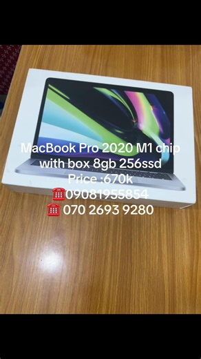 🎁 MacBook Pro 2020 M1 chip | keyboard light | HD webcam | WiFi | Bluetooth connectivity | Mac OS // laptop comes with original charger plus Free software installation #price 670k Send us a message now @godwinsimon109@gmail.com Call/whatsapp ☎️ 09081955854 ☎️ 070 2693 9280 ⚡️Recommended for: - Students - business owners - Graphic designers - office work - content creators - programming Follow@simoncomputers TikTok Instagram simon_communication X @simongodwin109 We are trusted laptops plug in Abu