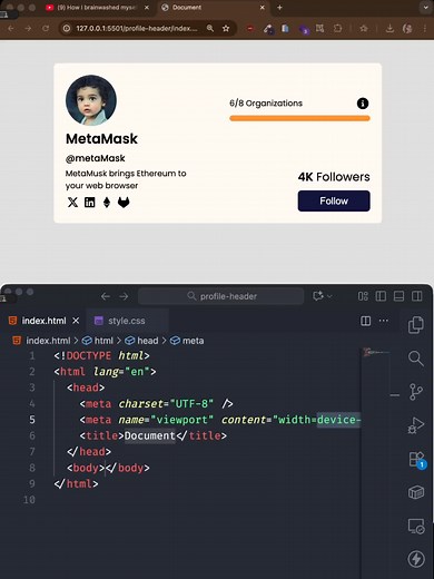 Creating an Eye-Catching Profile Header with HTML and CSS