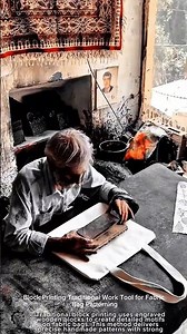 Block Printing Traditional Work Tool for Fabric Bag Patterning #worktool