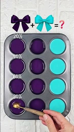 Deep Purple to Cyan Gradient Color Palette | 5 Beautiful Hex Codes #colorpalette #colormixing #asmr