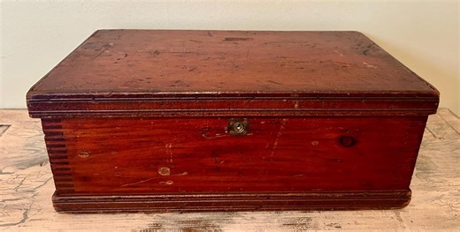 Primitive Chest, Storage Chest, Small Blanket Chest, Linen Chest, Wooden Chest, Rustic Storage Trunk, Small Vintage Wood Trunk - Etsy