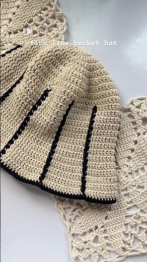 Fine line bucket hat pattern now in my etsy 'intabrand' #womenshat #crochet #buckethat #pattern