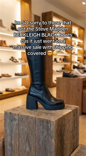 Steve Madden BERKLEIGH BLACK Boots - Massive Sale Now!