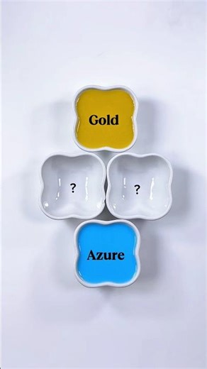 Let's Mixing Gold + Azure Color 😍 #colormixing #painting #art #artandcraft #art