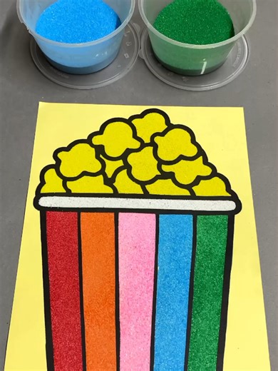 Colorful Popcorn Sand Painting Techniques