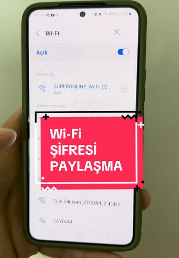 Samsung Telefonlarla Wi-Fi Şifresi Paylaşımının Kolay Yolu