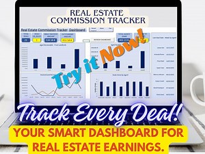 Real Estate Commission Tracker Excel | Agent Split Calculator, Invoice Generator, Agent Ledger & KPI Dashboard - Etsy