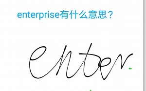 enterprise的意思你全知道？