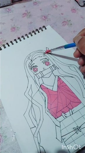 Nezuko 🌸 drawing from demon slayer ❤️👍🏻🥺#shortvideo #subscribers #supportmychannel #drawing