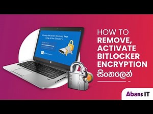 How To Remove Activate BitLocker Encryption in Sinhala