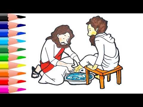 “Drawing Jesus Washing His Disciples’ Feet" | Step-by-Step Tutorial