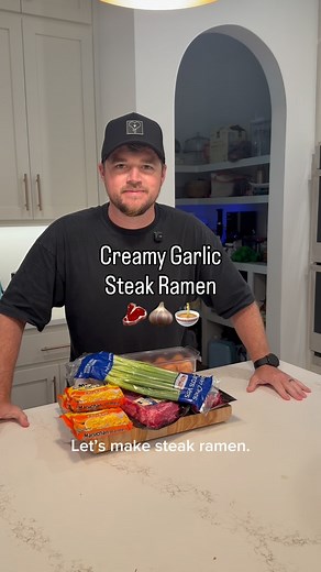 Creamy garlic steak ramen recipe 🥩🍜 Got a lot of questions on the last steak ramen video I shared so did a step-by-step this time but with a slightly less spicy noodle sauce. Full recipe now up on the website — link in bio! | Tylergrowthlife