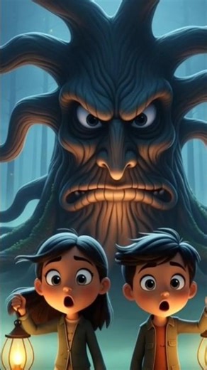 The Whispering Tree in the Forest 🌲😱|The Whispering Tree #horror #funny #cartoon #shorts #trending