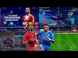 eFootball PES 2026 PPSSPP Android Offline Full Update UCL & League Kits 25/26 Season 4k Graphics