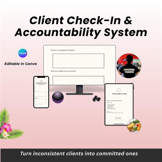 Personal Trainer Templates Bundle | Fitness Coaching Client Management System | Accountability Tracker | Coaching Forms Canva Editable - Etsy