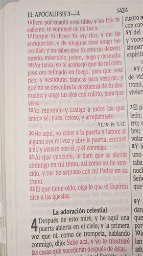 Apocalipsis Cap. 3:20 👂 🛐 ♥️ ⏳ #fe #vidaeterna #amor #palabradios #reflexionesdeldia #paz