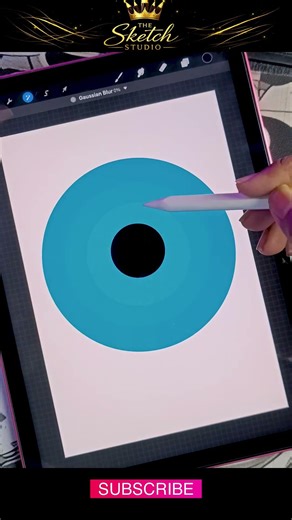 “Drawing a Realistic Blue Eye on iPad 👁️✨ | Digital Art Process” #drawing #sketchful #art#anime