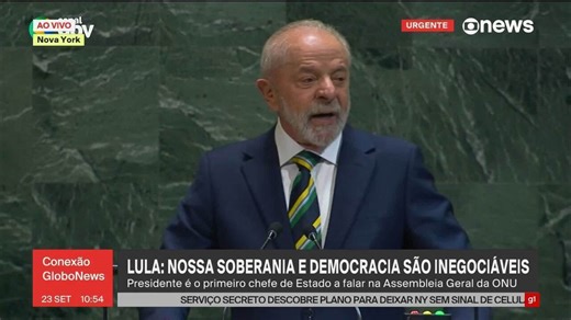 "Regular não é restringir a liberdade de expressão", diz Lula sobre mídias digitais em seu discurso na ONU