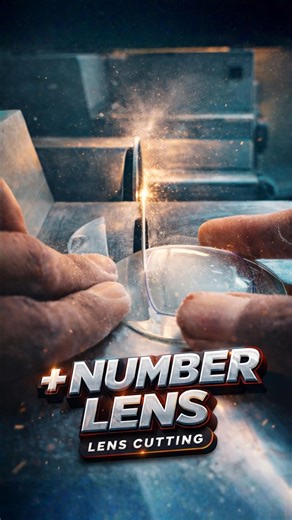 +9.50 Number Convex Lens Cutting | How To Cut Thick Lens Manually