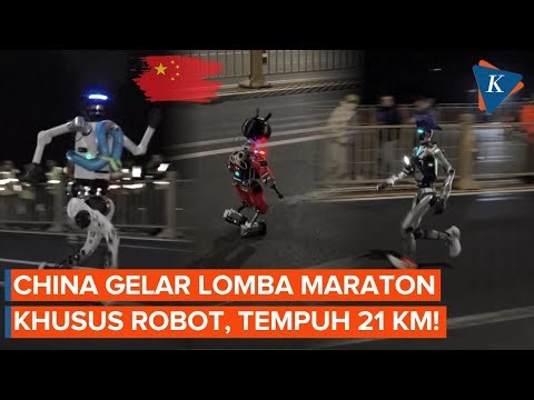 70 Humanoid Robots Participate in a Marathon in China, Capable of Running 21 Km!