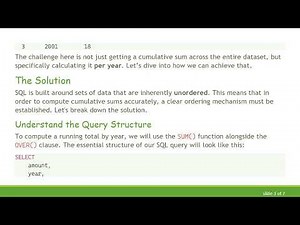Creating a Running Total by Year in SQL