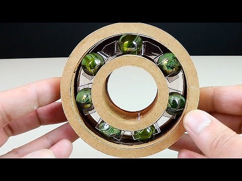 BALL BEARING | HOW TO MAKE A CARDBOARD BALL BEARING USING BALL MARBLE