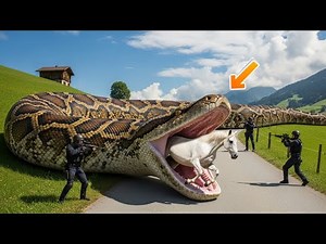 Mother Horse Trapped by Massive Python — Watch the Epic Rescue! 😨
