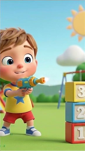 Milo Shoots Color Boxes! Learn Numbers 1–5 🎯 Kids Fun Game