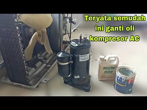 Takaran oli kompresor ac yang pas untuk mengganti isi oli kompresor AC rumah split