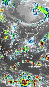 3.2K views · 50 reactions | #BreakingNews ⚠️ The 4th cyclone of the 2025 hurricane season forms in the Atlantic.  Despite its formation, tropical storm #Dexter will stay well offshore ➡️ No warnings are in effect for land. https://www.meteored.com/ | Meteored | Facebook