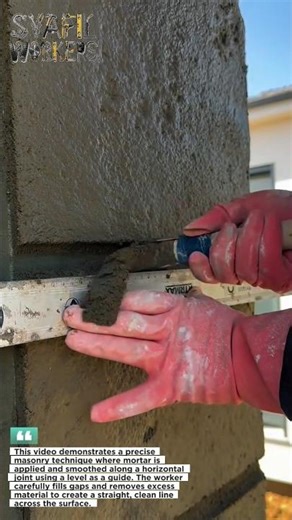 Clean Masonry Joint Trick 😮 | Perfect Level Line Finish Every Time