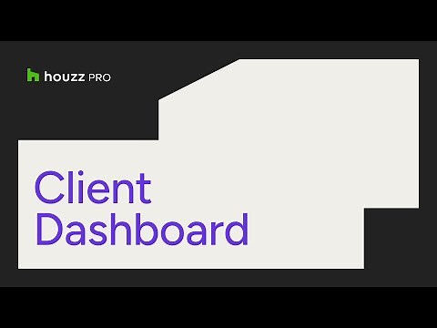 Houzz Pro: Client Dashboard