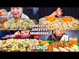MOMOS MUKBANG COMPILATIONS EATING STREET MOMOS MUKBANG EATING SHOW EATING SOUNDS