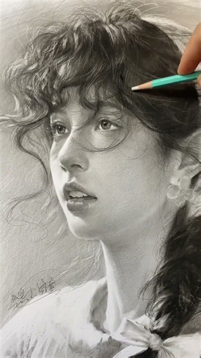 Perfect drawing is full of details everywhere #fypdrawing #charcoaldrawing #portraitdrawing