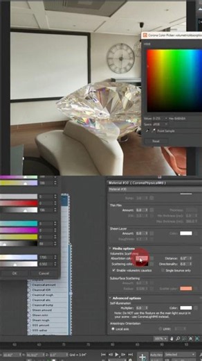 How to Create a Diamond Texture in 3ds Max. #3d #3dart #3dsmax #3dmodeling